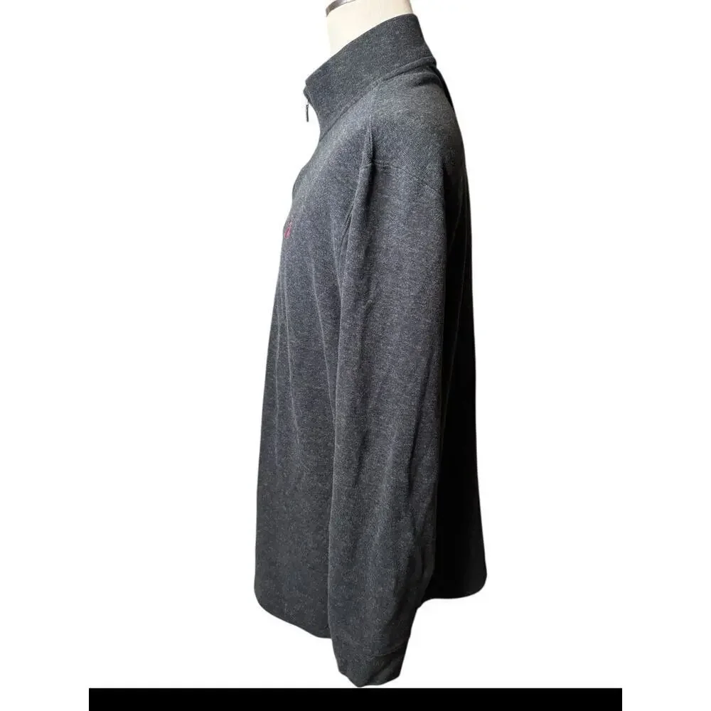 Ralph Lauren Quarter Zip Pullover Sweater Men’s 2XL Charcoal Grey Estate Rib